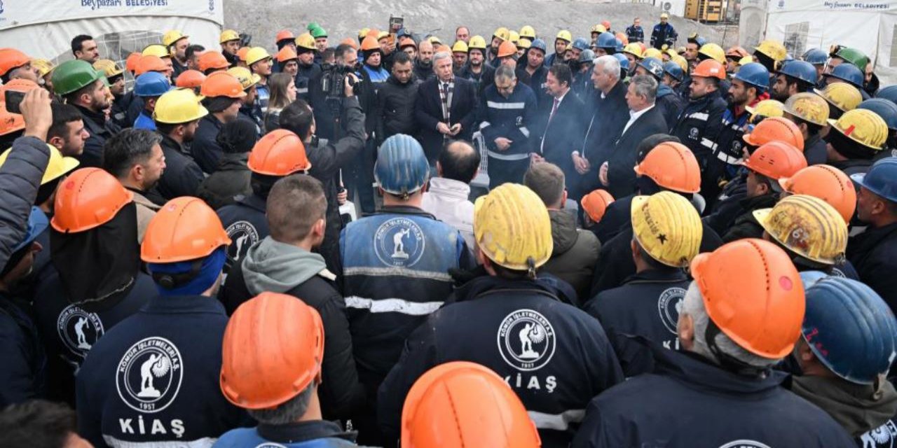Mansur Yavaş, grevdeki maden işçilerini ziyaret etti