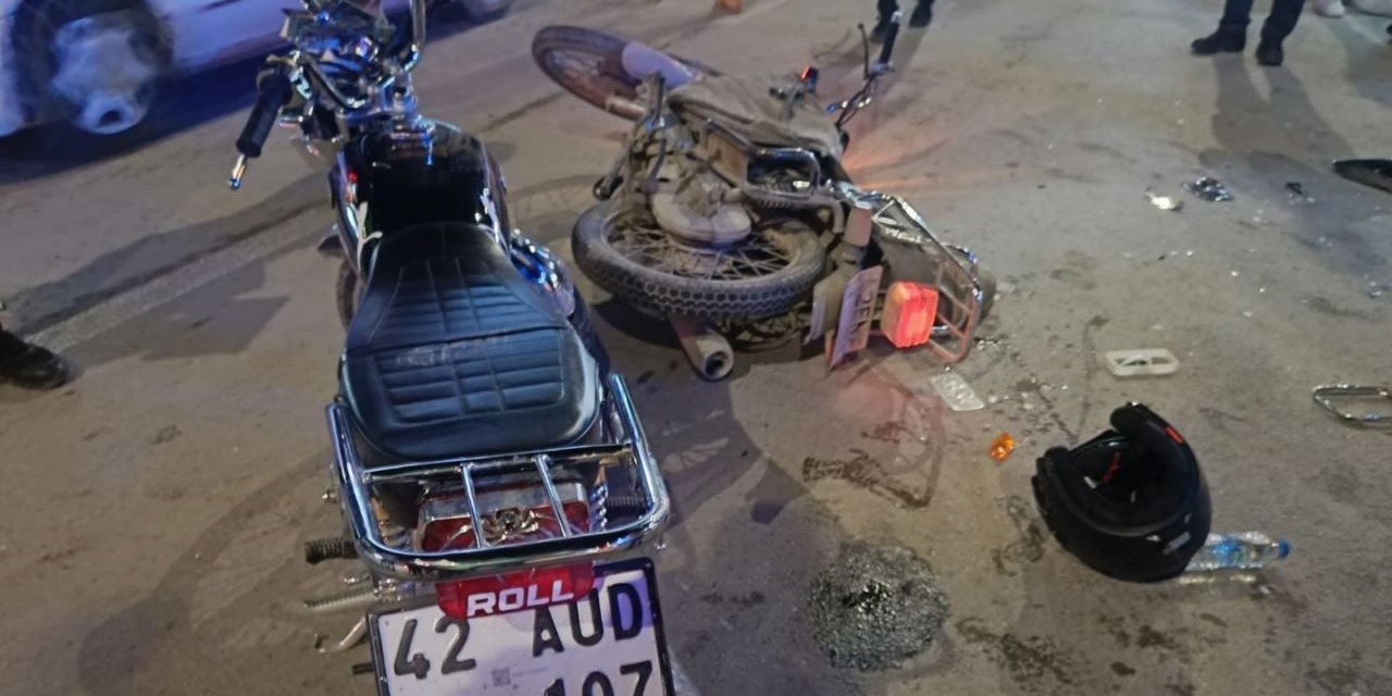 Konya'da motosiklet kazası: İki sürücü yaralandı