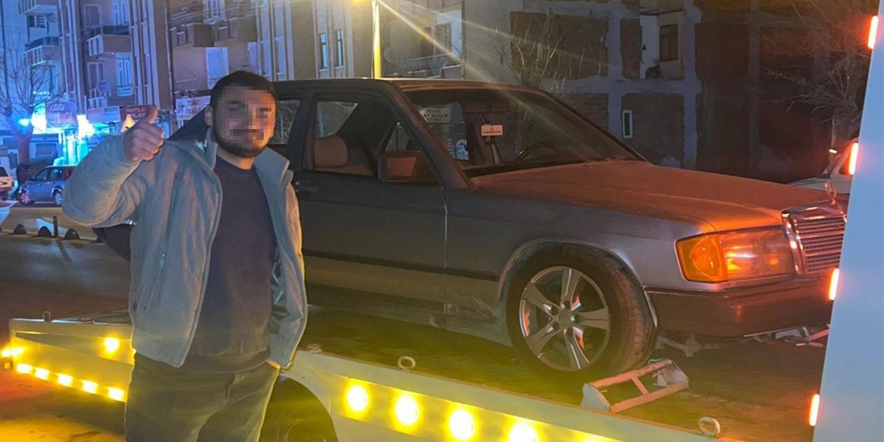 Drift yapıp 46 bin lira ceza aldı, aracıyla hatıra fotoğrafı çekti