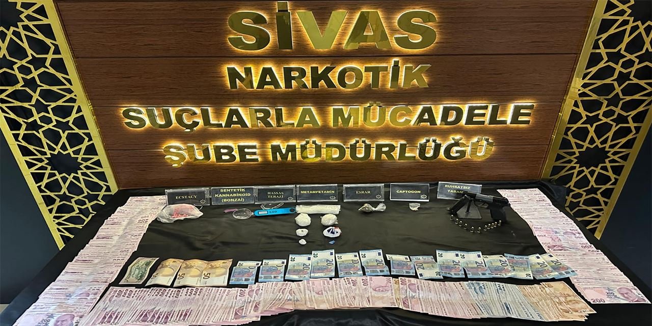 Sivas'taki uyuşturucu operasyonunda 3 şüpheli tutuklandı