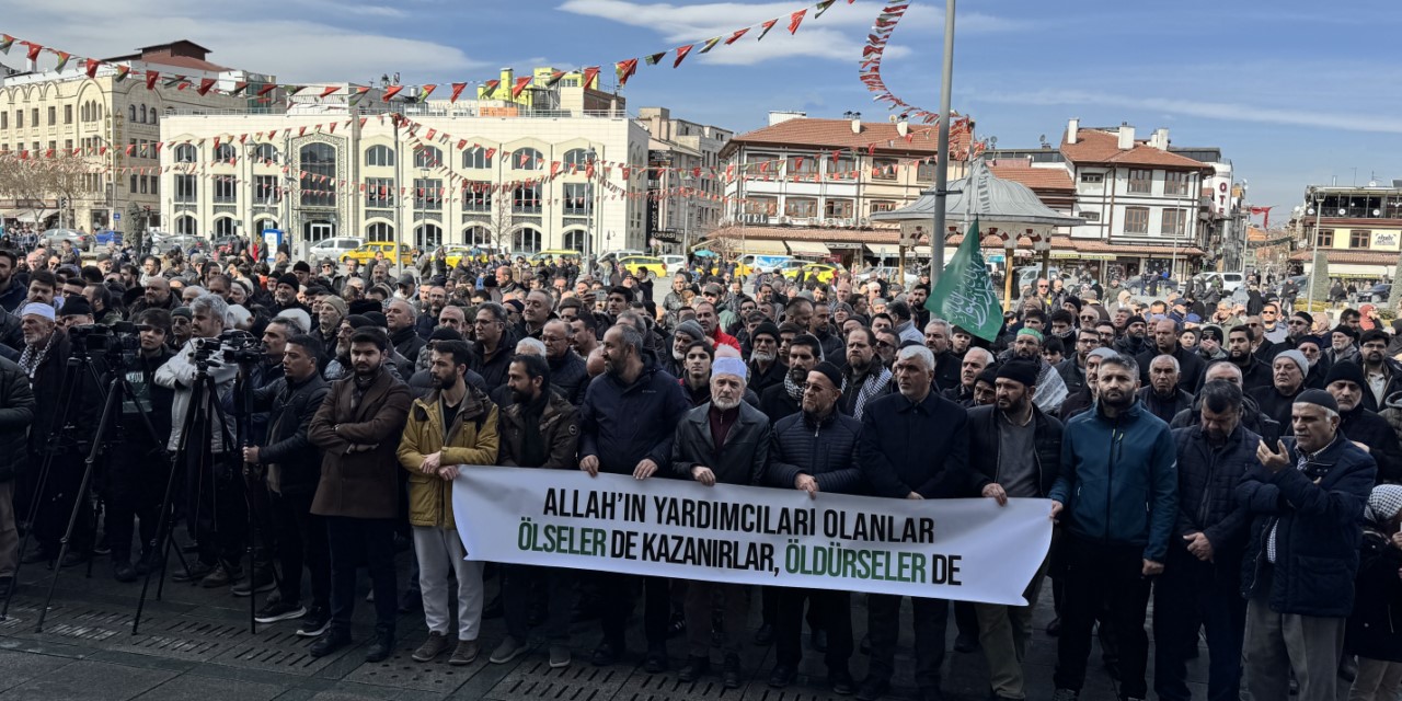 Konya’da Filistin İçin Protesto: