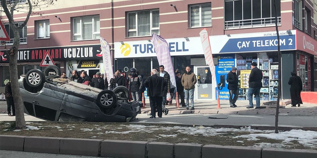 Otomobil kontrolden çıktı, takla attı: 1 kişi yaralı