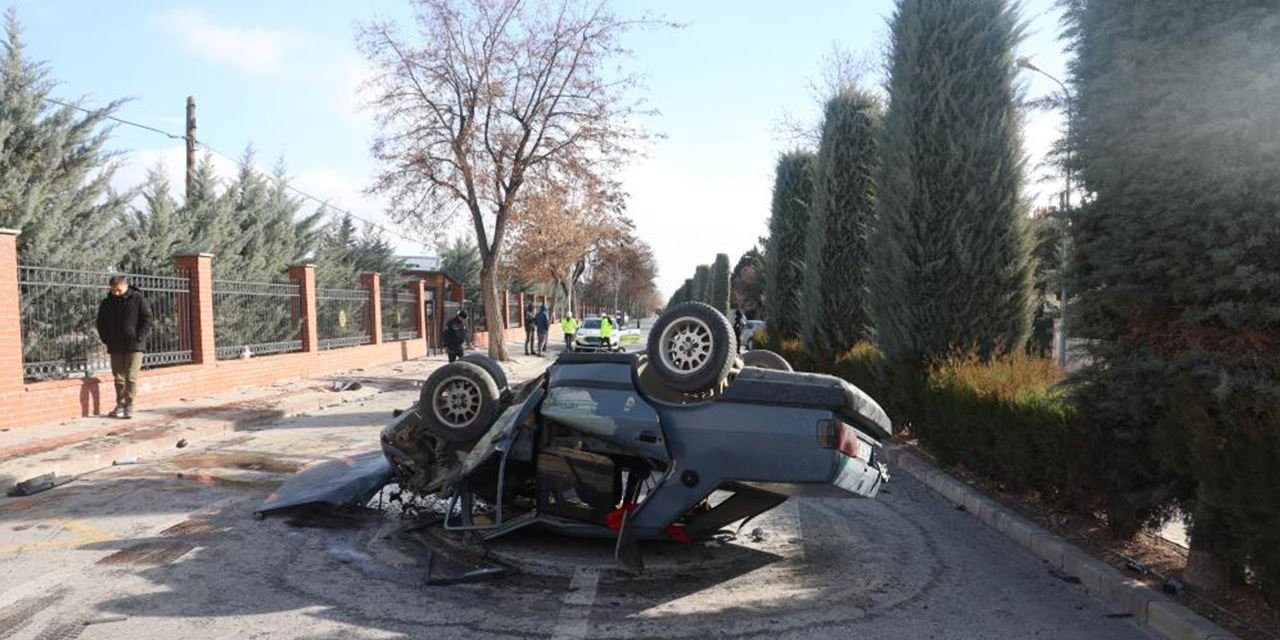 50 günde 5 ceza alan sürücünün aracı takla attı: 2 yaralı