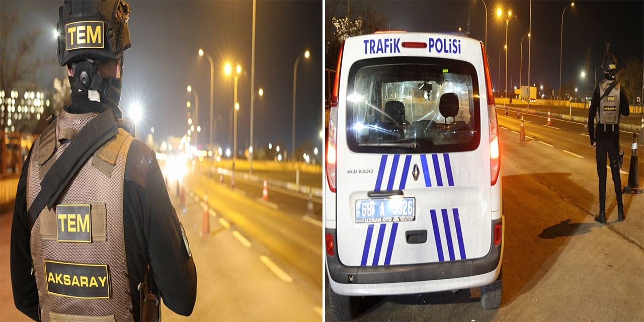 Aksaray polisi, -12 derecede denetimde