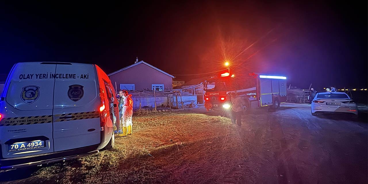 Karaman'da ev kundaklandı, yangın panik yarattı