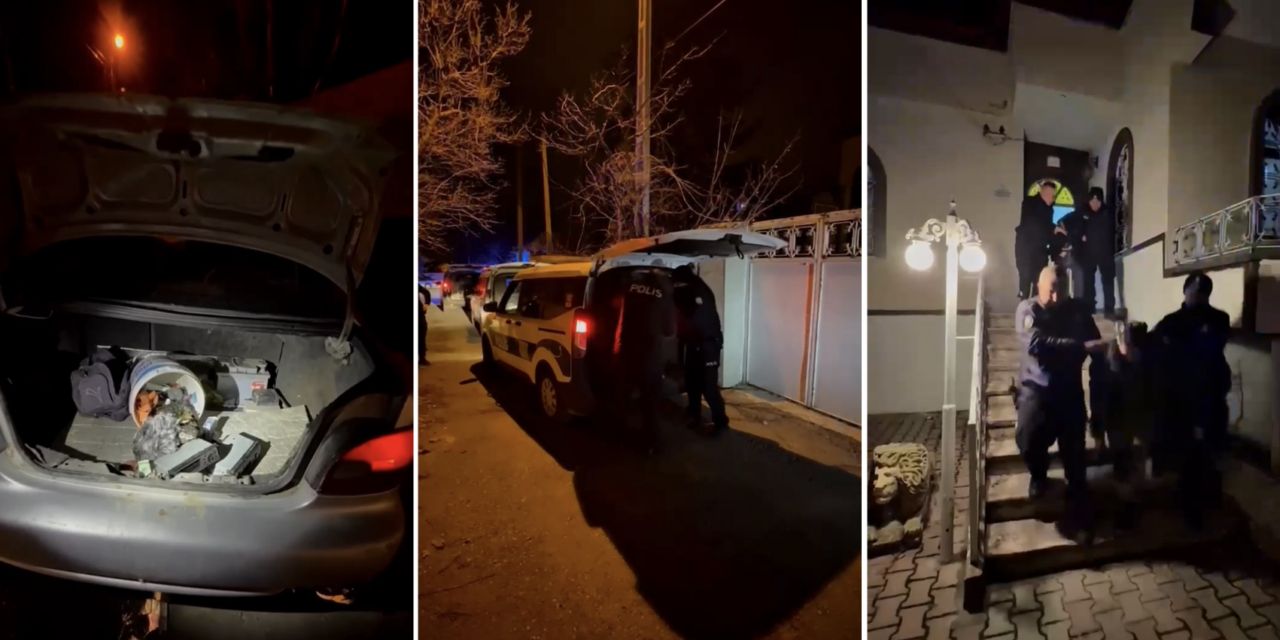 Polis suç makineleri suçüstü bastı