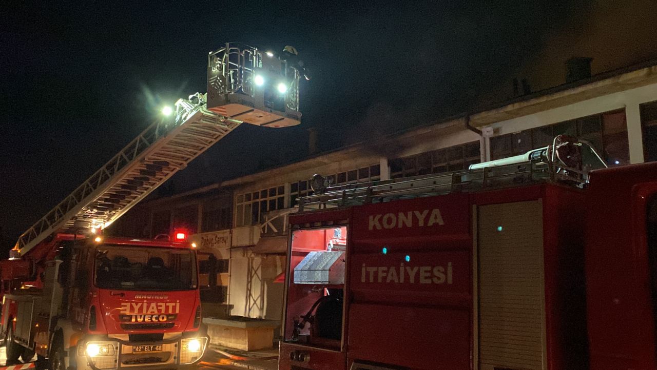 Konya’da matbaada çıkan yangın korkuttu