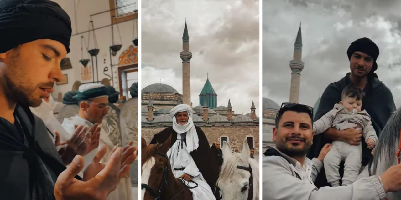 At üzerinde Hac yolculuğu yapıyorlar