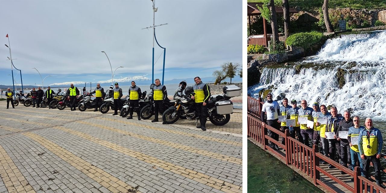 Zorlu yolculuğun ardından motosikletli grup Manavgat’a ulaştı