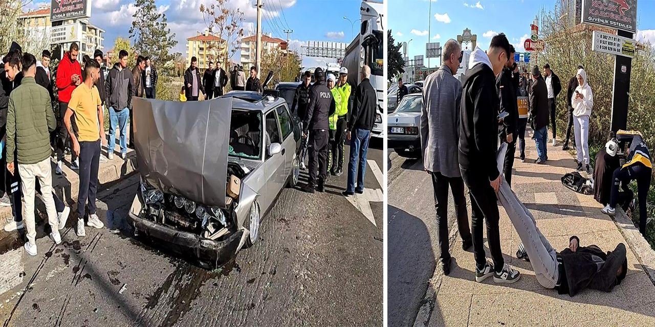 Aksaray'da kaza sonrası yaralılara ilk müdahale vatandaşlardan geldi
