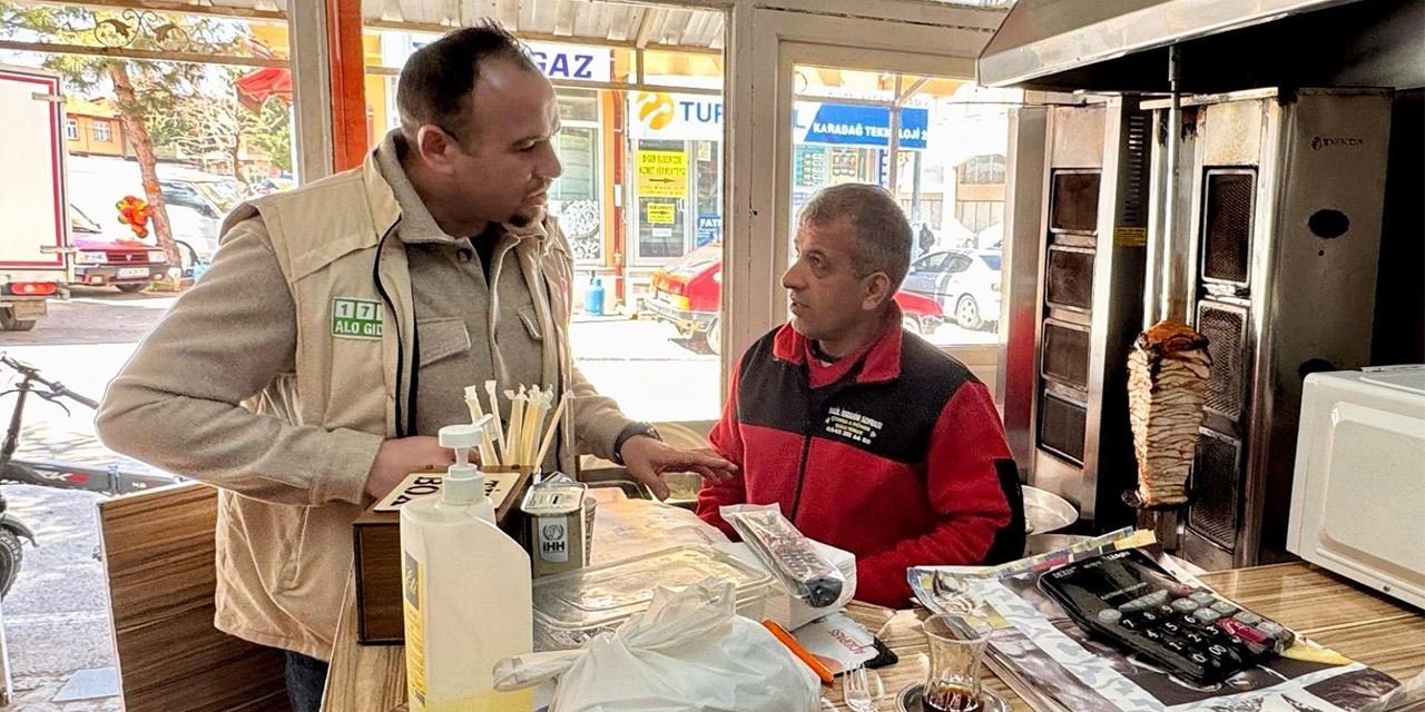 Hüyük'te gıda ekiplerinden döner işletmelerine sıkı takip