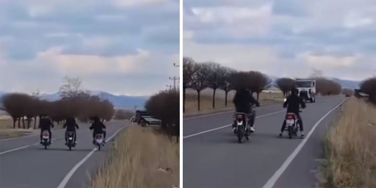 Karayolunda akrobasi yapan motosikletliler yakalandı