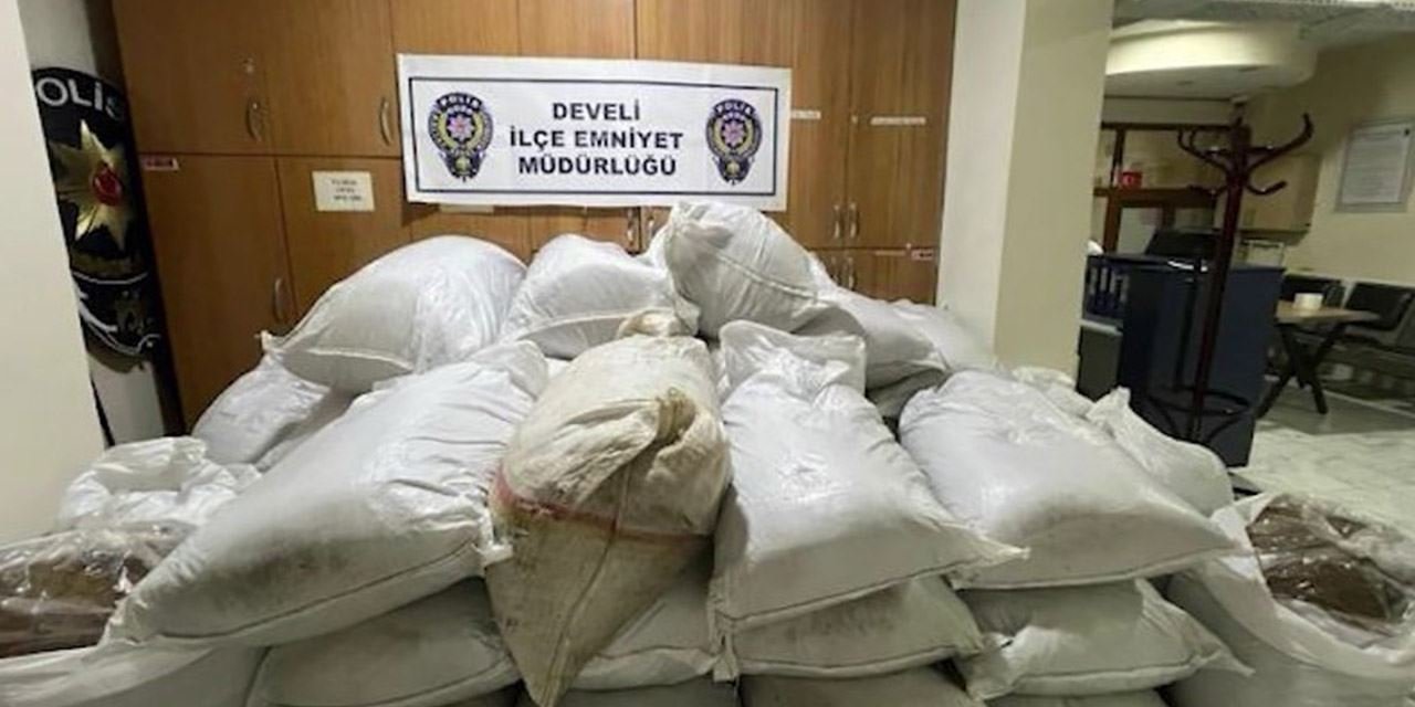 1 ton kaçak tütün ele geçirildi