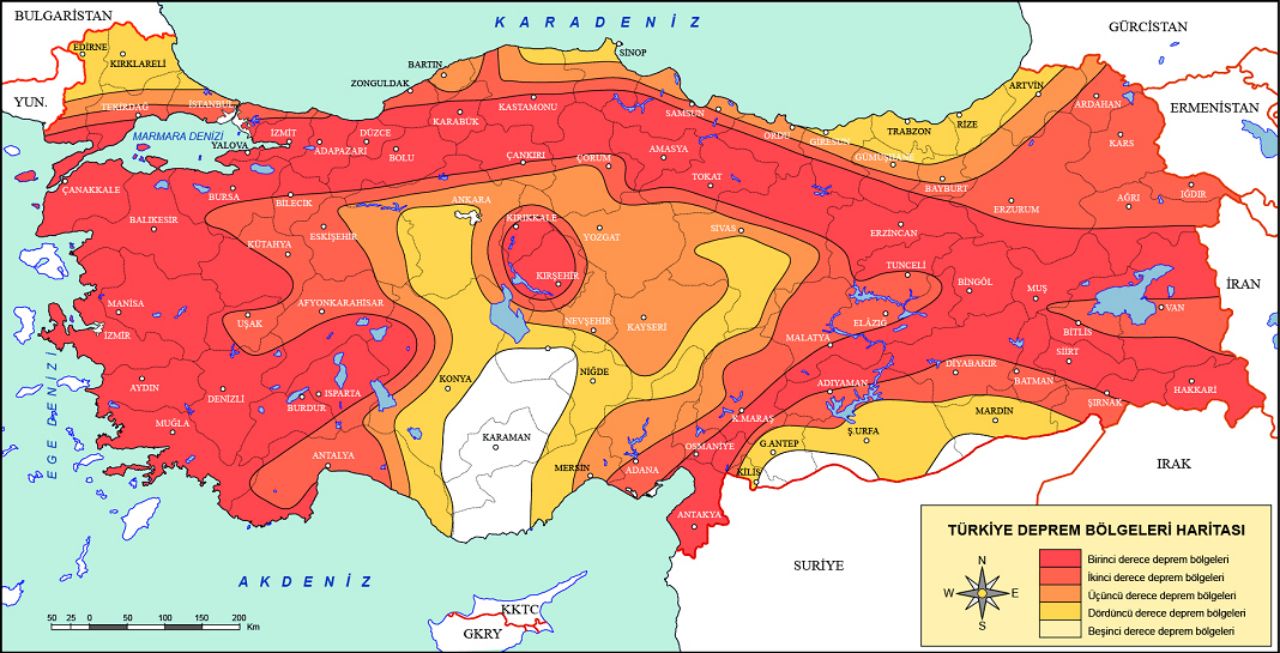 Deprem riskinin en az olduğu 20 şehir açıklandı