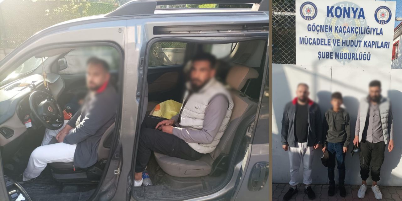 Konya’da göçmen kaçakçılığına darbe: Polis suçüstü yakaladı