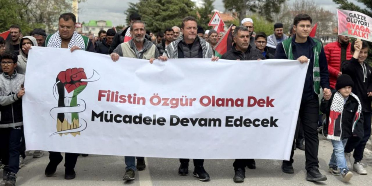 Ladik’te Gazze için yürekler tek ses oldu