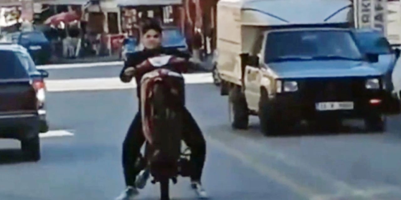 Motosikletle bunu yapan yandı! Cezası 41 bin TL