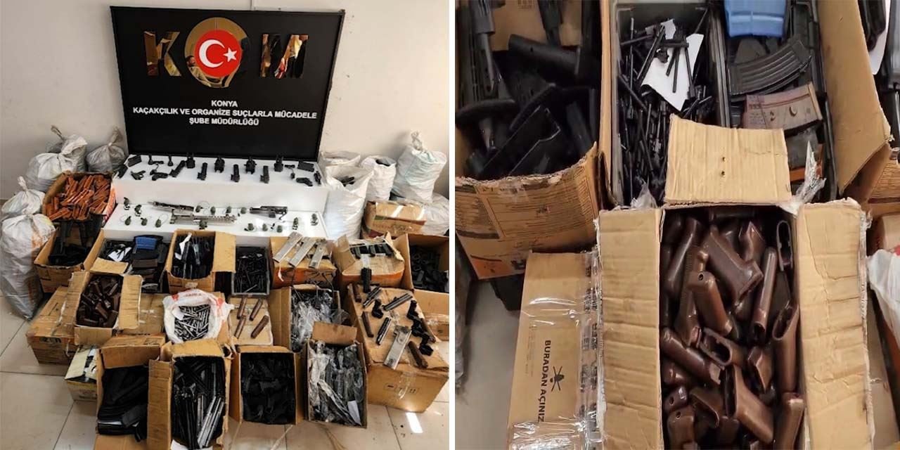 Binlerce parça ve ağır silah aksamı ele geçirildi