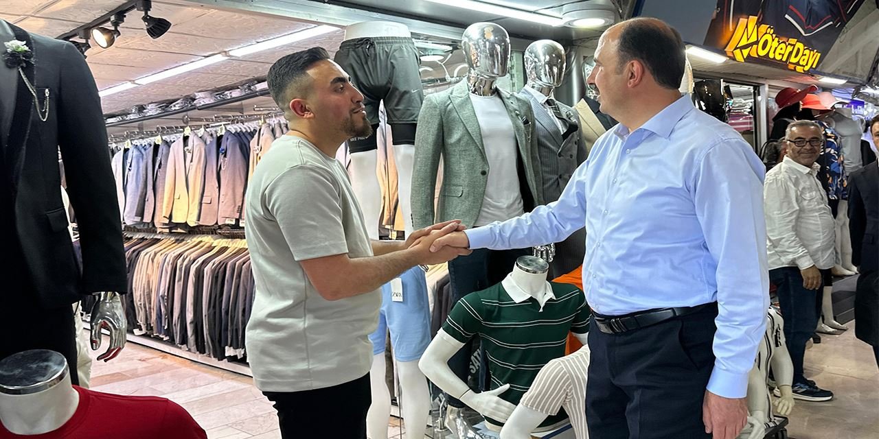 Başkan Altay’dan bayram öncesi çarşı ziyareti