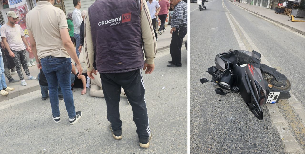 Ilgın'da otomobil ile motosiklet çarpıştı: 1 kişi yaralandı