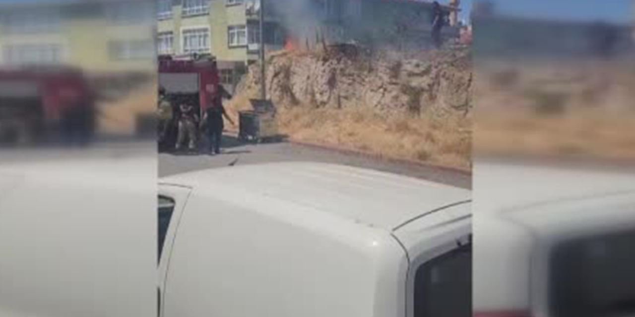 Düşen direk yangın çıkardı