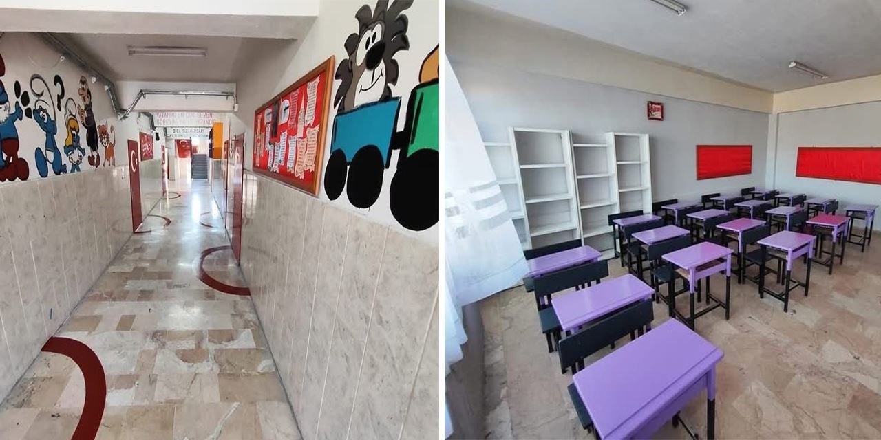 Tayini çıktı, okulunu yenileyip öyle gitti