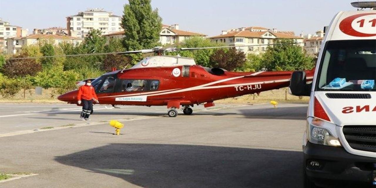 Dakikalarla yarış: Kalp krizi geçiren hasta hava ambulansıyla kurtarıldı