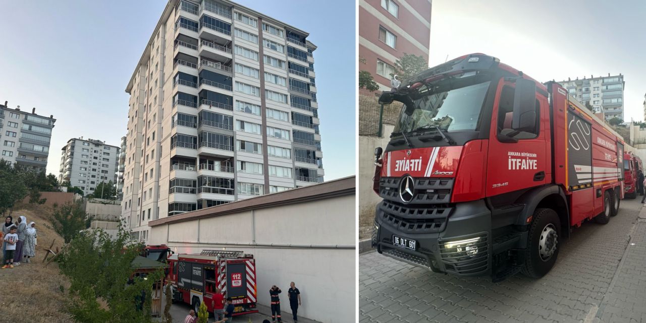 11 katlı binada yangın çıktı 2 kişi yaralandı