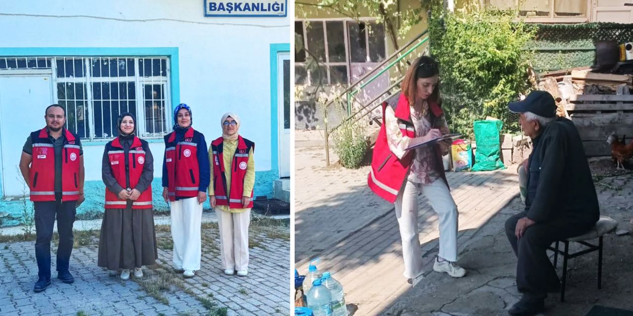 Ailelere destek için saha araştırması yaptılar