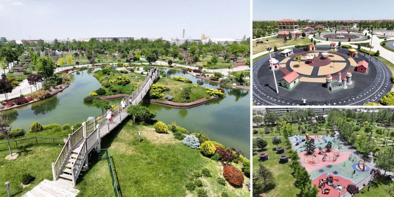 Karatay’ın park ve bahçeleri hafta sonlarının gözdesi oldu
