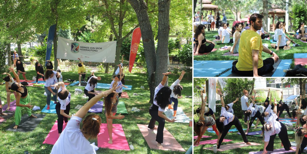 Sağlık için yoga yaptılar