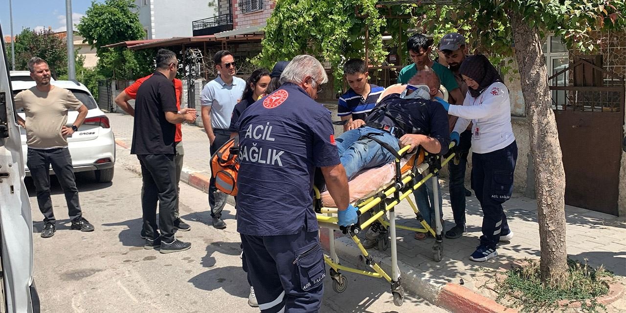 Elektrik akımına kapılan işçi hastaneye haldırıldı