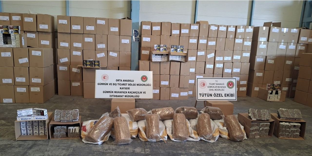Kayseri’de kaçak tütün operasyonu: 2 milyonluk ürün ele geçirildi