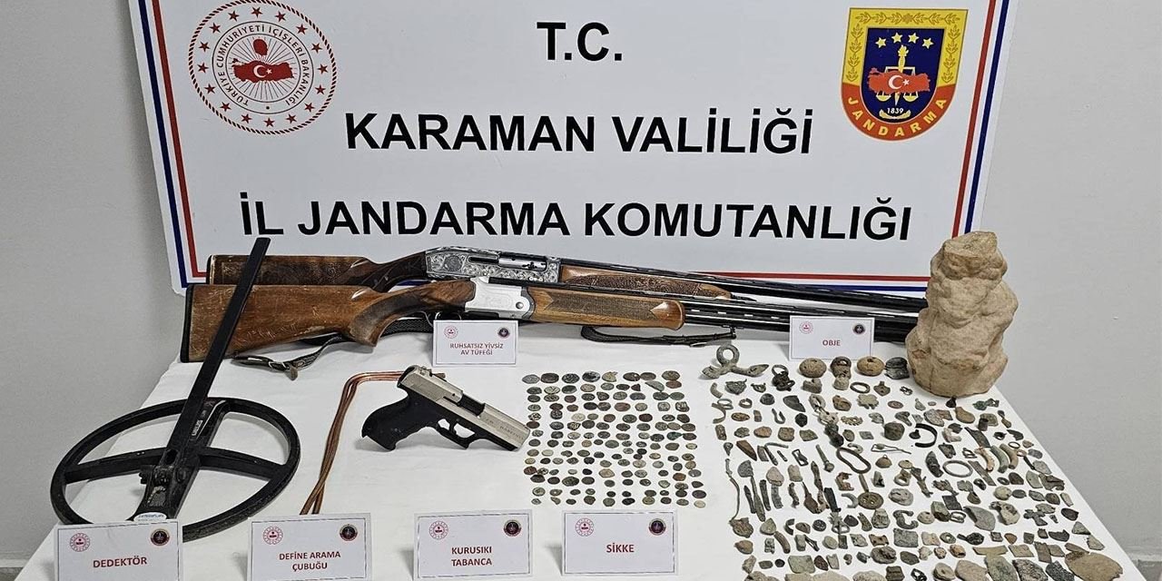 Jandarmanın uygulamalarında tarihi eserler ele geçirildi: 5 kişi tutuklandı