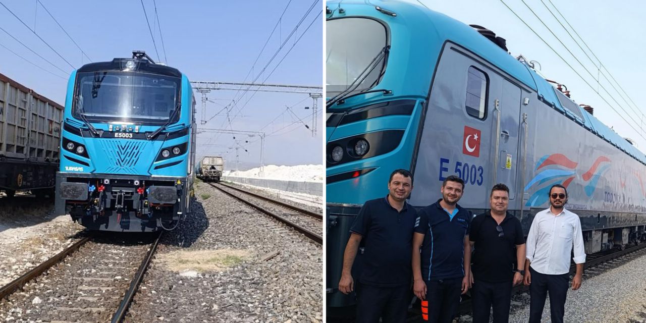 Elektrikli lokomotif raylara çıktı