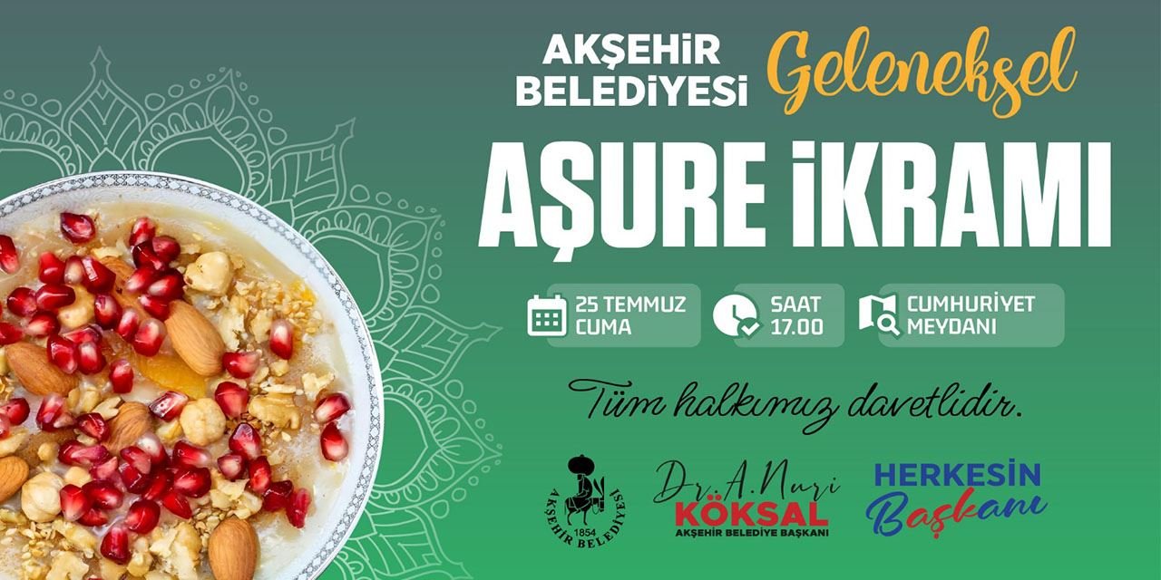Aşure kazanı bu yıl da Akşehir’de kaynıyor