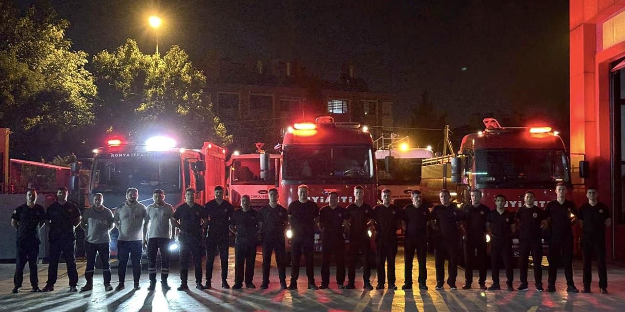 Konya’dan Bursa’daki yangına destek eli