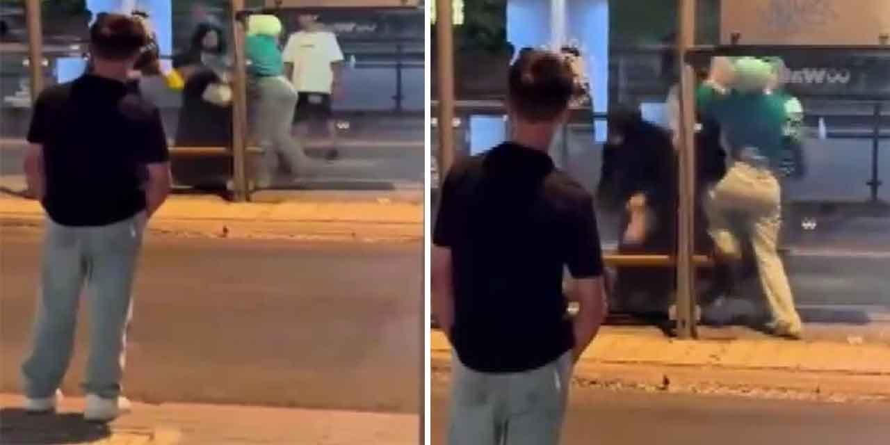 Otobüs durağında başlayan tartışma yumruklu kavgaya döndü