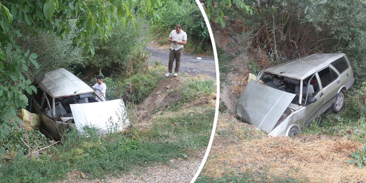 Otomobil kanala düştü; 3 kişi yaralandı