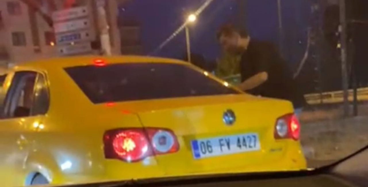 Kadına araç içinde şiddet; tekmeleyerek darp etti
