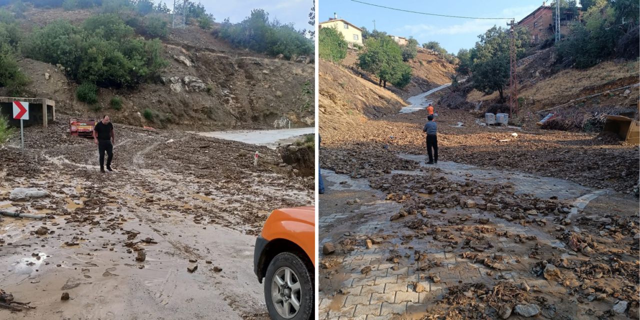 Yağmur sonrası sel Yenikonak'ı vurdu
