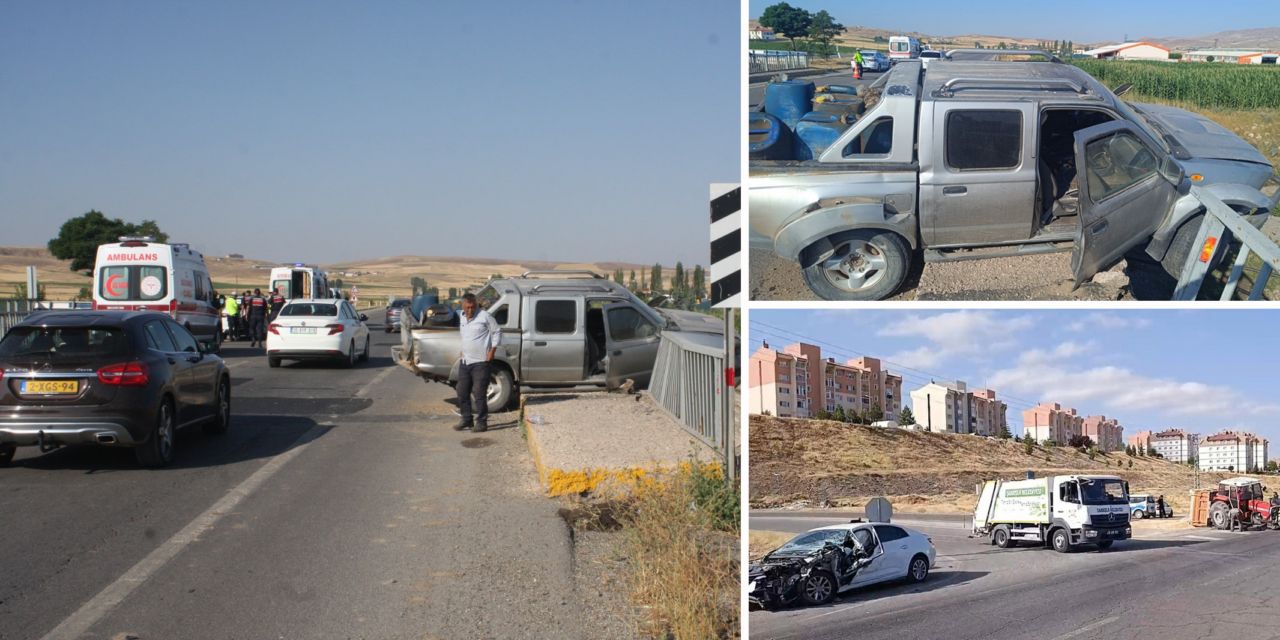 Sivas’ta ki trafik kazalarında 4’ü çocuk 9 kişi yaralandı