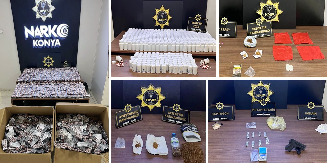 Konya polisinden narkotik operasyon!