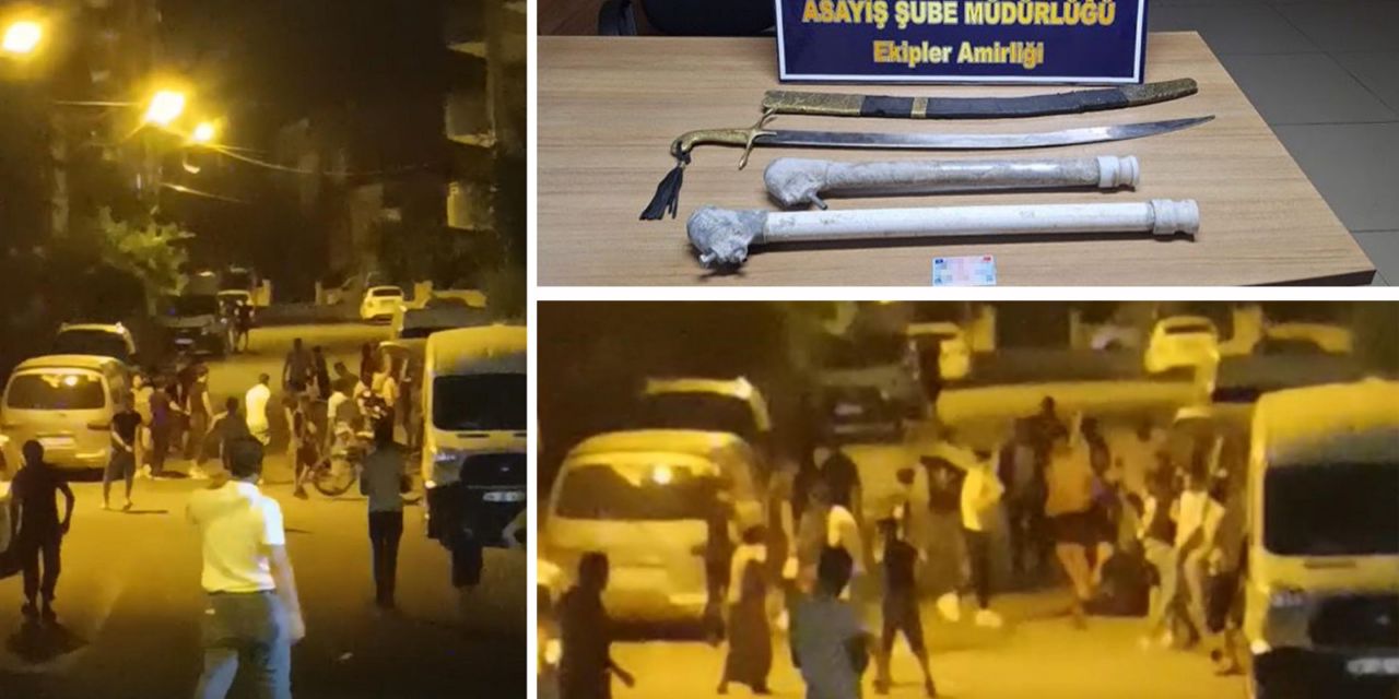 Kavga sokak savaşına döndü; Kılıç ve sopalar havada uçuştu