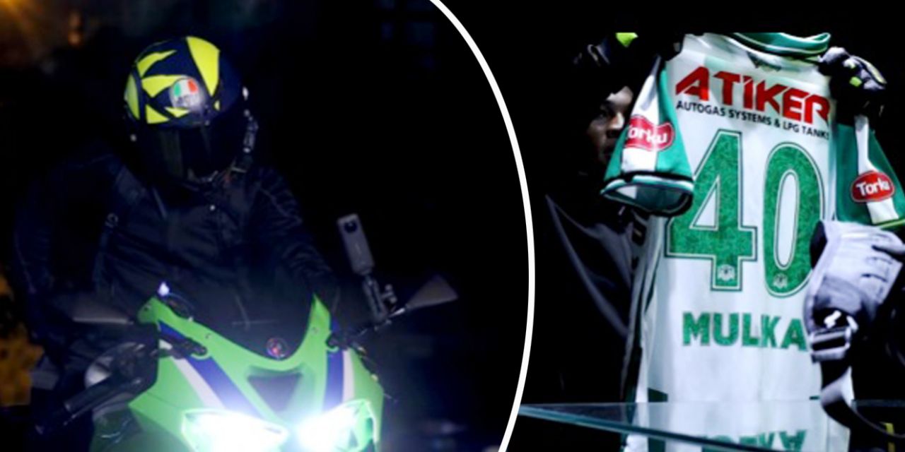 Konyasporlu Muleka 40 numaralı formayı motosikletle aldı