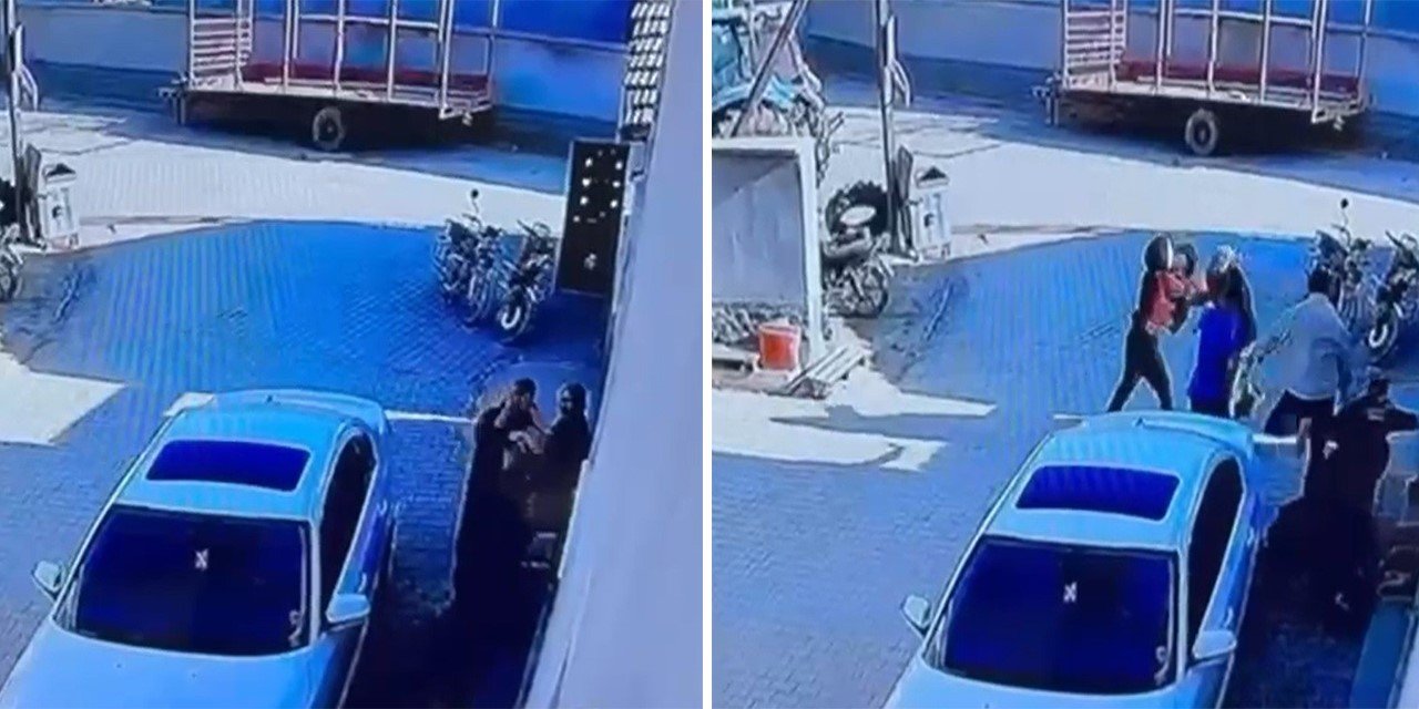 Konya’da kadınların sokak kavgası kameraya yansıdı