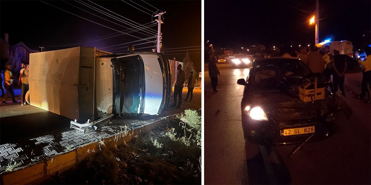 Kavşakta feci çarpışma: 2 kişi yaralandı
