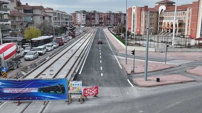 Konya'da raylı sistem bağlantısı tamamlanmak üzere