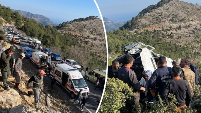 Mersin’de işçi servisi uçurumdan yuvarlandı: Ölü ve yaralılar var