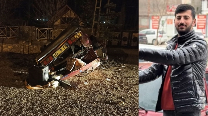 Sivas’ta feci kaza; Takla atan araç hurdaya döndü, sürücü hayatını kaybetti